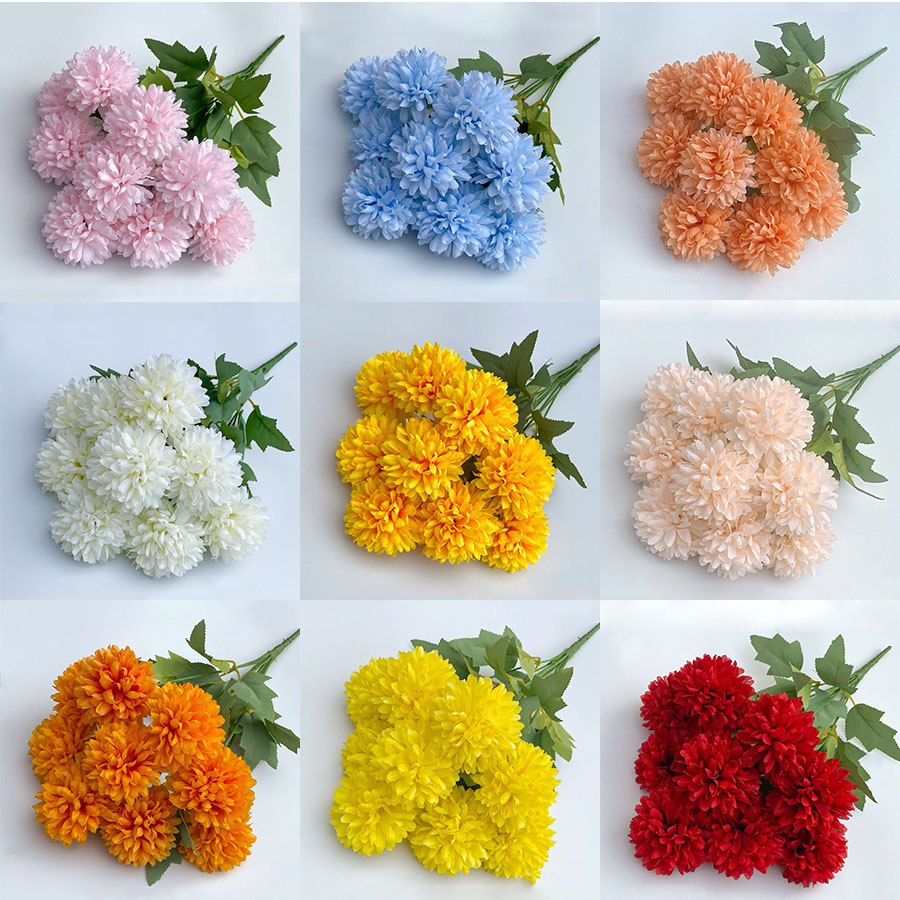 Christmas Wreath Fake - Ramo de flores artificiales, crisantemo, boda,
