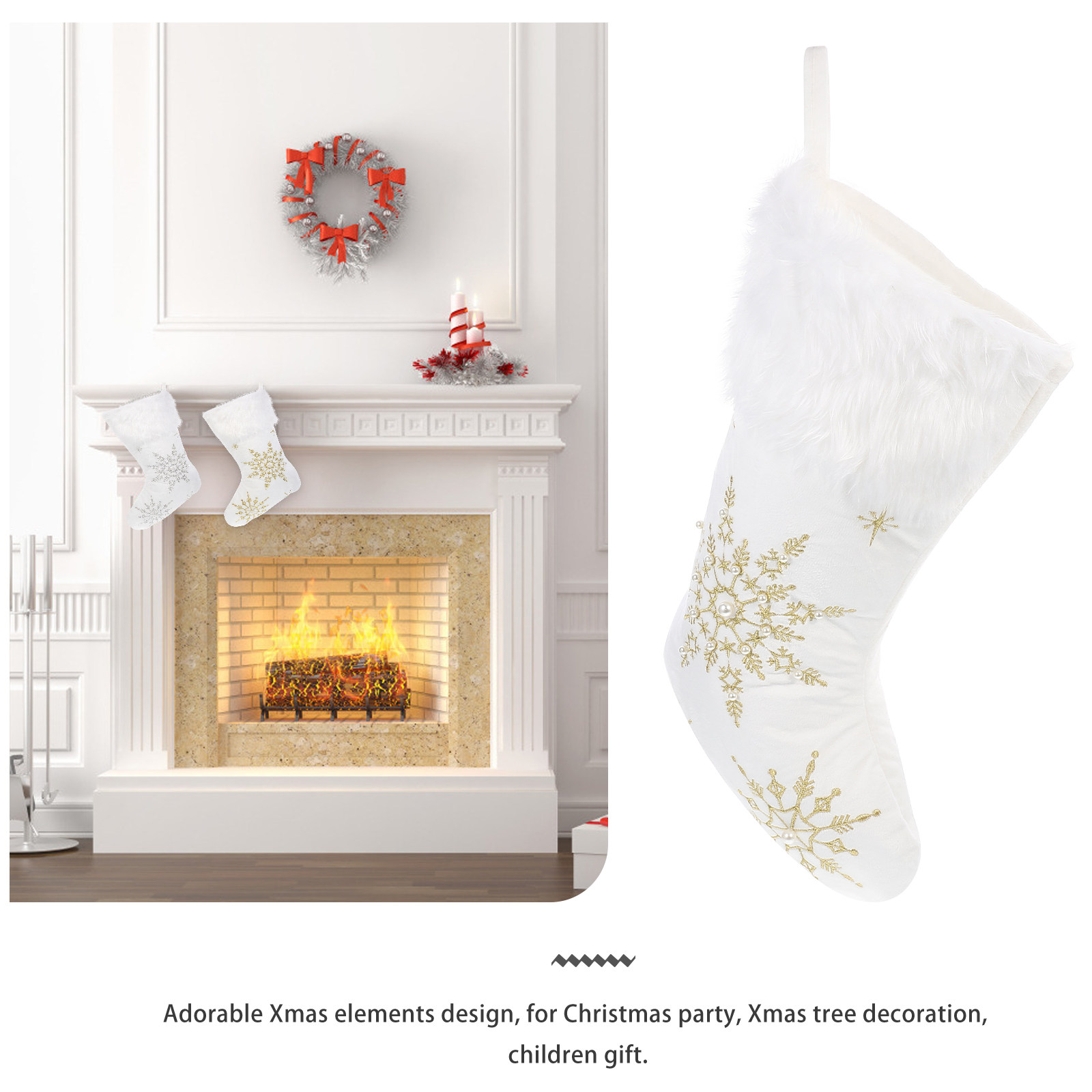 1 Pieza de Decoración de Calce - Christmas Stocking Hanging reseña y precio