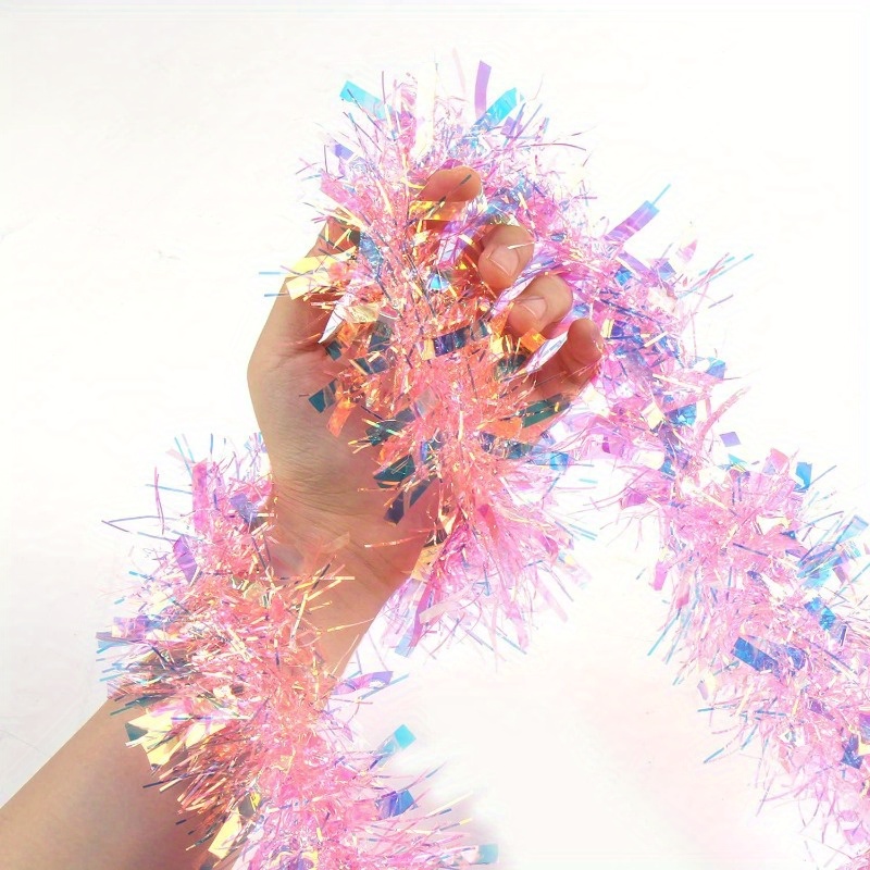 Guirnalda de Espumillón Rosa d - Tinsel Garland Decoration reseña y precio