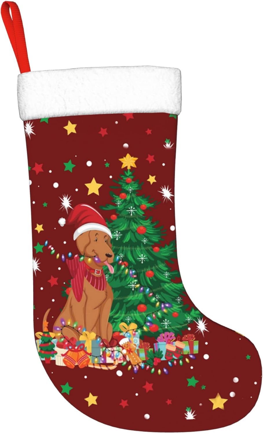 Diseño de luz navideña para pe - Christmas Stocking Hanging reseña y precio