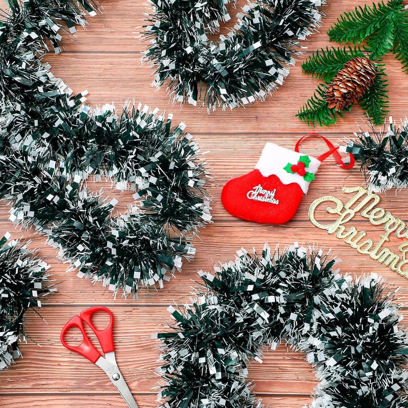 Guirnalda de cinta navideña de - Tinsel Garland Decoration reseña y precio