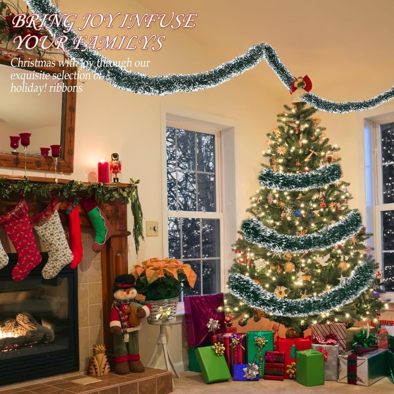 Guirnalda de cinta navideña de - Tinsel Garland Decoration reseña y precio