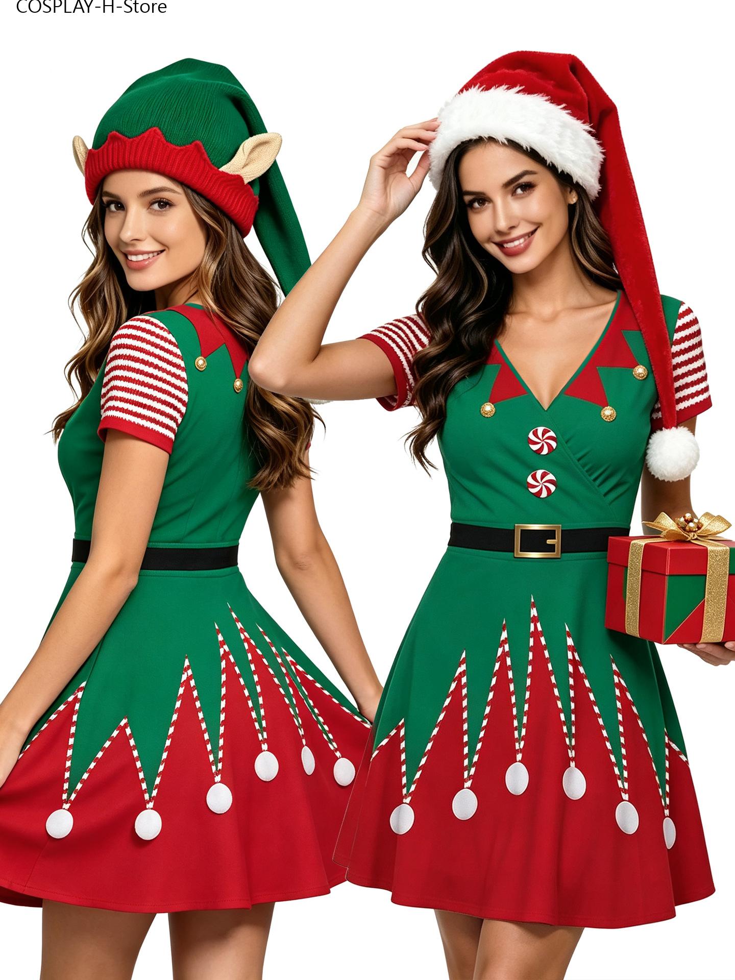 Vestido de elfo navideño para  - Elf Costume Christmas reseña y precio